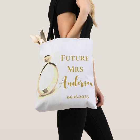 Persoonlijk cadeau-idee voor toekomstige mevrouw b tote bag (Dichtbij)