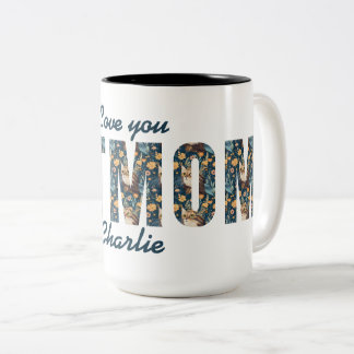 Persoonlijk Cadeau | Kat Moeder Love You | Fotomo Tweekleurige Koffiemok