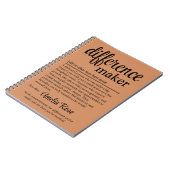 Persoonlijk cadeau met definitie van verschil make notitieboek (Linkerzijde)