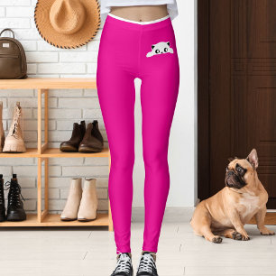 Persoonlijk cadeau met een knuffelkat in roze-witt leggings