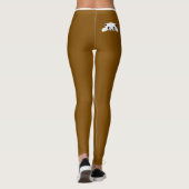 Persoonlijk cadeau met leuke kat bruin witte strep leggings (Achterkant)