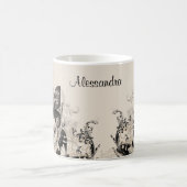 Persoonlijk cadeau met vrouwelijke vlinders koffiemok (Center)