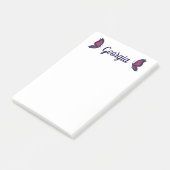 Persoonlijk cadeau, vlindervleugels post-it® notes (Schuin)