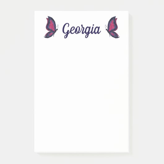 Persoonlijk cadeau, vlindervleugels post-it® notes (Voorkant)