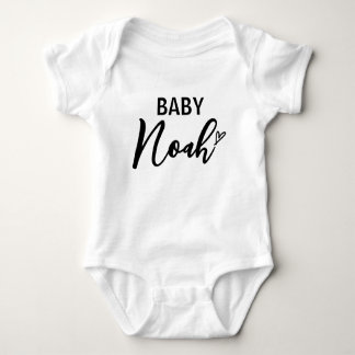 Persoonlijk cadeau voor aankondiging baby naam romper