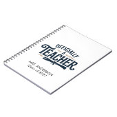 Persoonlijk cadeau voor afgestudeerde docent notitieboek (Linkerzijde)