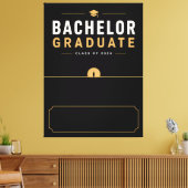 Persoonlijk cadeau voor afstuderen Bachelor 2026 Canvas Afdruk (Insitu (Woonkamer))