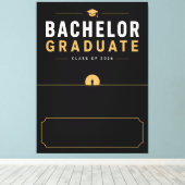 Persoonlijk cadeau voor afstuderen Bachelor 2026 Canvas Afdruk (Insitu (Houten vloer))