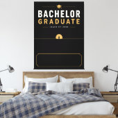 Persoonlijk cadeau voor afstuderen Bachelor 2026 Canvas Afdruk (Insitu (Slaapkamer))