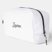 Persoonlijk Cadeau voor Bruidsmeisje Squad | Wit Toilettasje (Rechterhoek)