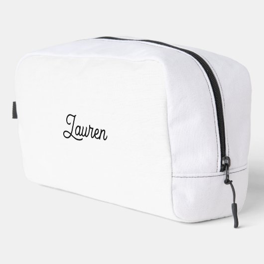 Persoonlijk Cadeau voor Bruidsmeisje Squad | Wit Toilettasje (Rechterhoek)