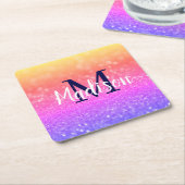 Persoonlijk Cadeau voor Bruidsmeisje, Trouwen, Vro Kartonnen Onderzetters (Schuin)