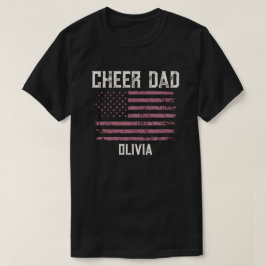 Persoonlijk cadeau voor cheer papa met kind naam t-shirt