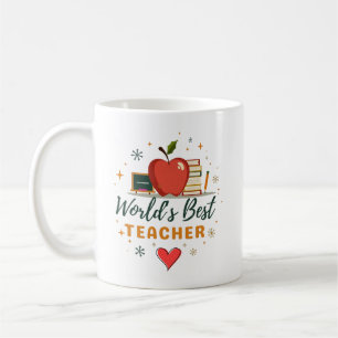 Persoonlijk cadeau voor de beste leraar ter wereld koffiemok
