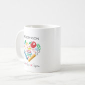 Persoonlijk cadeau voor de leraar als dank koffiemok (Voorkant links)