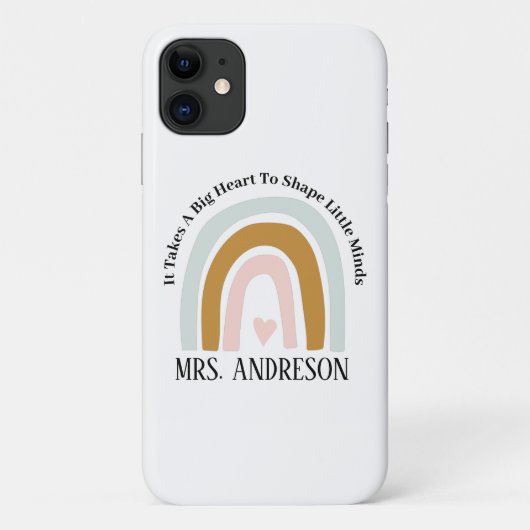 Persoonlijk cadeau voor de leraar, regenboog met e Case-Mate iPhone case (Achterkant)