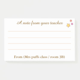 Persoonlijk cadeau voor de waardering van leraren post-it® notes