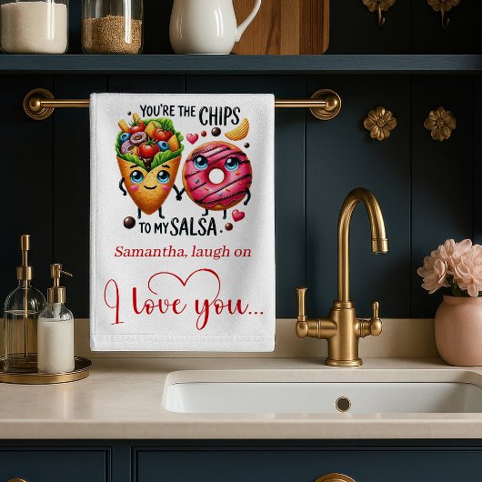 Persoonlijk Cadeau voor Echtgenoot Funny Food Hand Theedoek