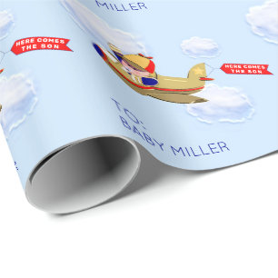 Persoonlijk cadeau voor een babyjongen cadeaupapier