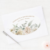 Persoonlijk cadeau voor een vrijgezellenfeest ovale sticker (Envelop)