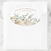 Persoonlijk cadeau voor een vrijgezellenfeest ovale sticker (Tas)