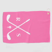 Persoonlijk cadeau voor golfliefhebber voor hem Aa Golfhanddoek (Horizontaal)