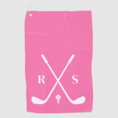 Persoonlijk cadeau voor golfliefhebber voor hem Aa Golfhanddoek (Voorkant)