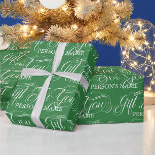 Persoonlijk Cadeau Voor Jou Retro Typografie Patro Cadeaupapier