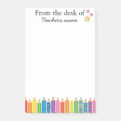 Persoonlijk cadeau voor Leraar Van het bureau van Post-it® Notes (Voorkant)