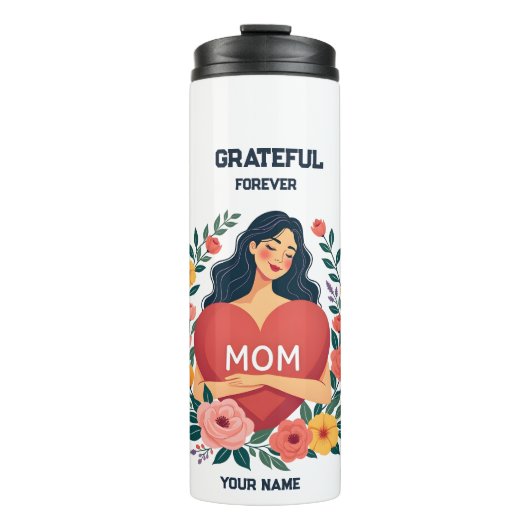 Persoonlijk Cadeau voor Mama | Aangepaste Naam Ont Thermosbeker (Voorkant)