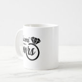persoonlijk cadeau voor Mevrouw met elegante schri Koffiemok (Voorkant links)