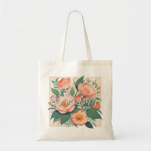 Persoonlijk Cadeau Voor Oma, Canvas Oma Tote Tas (Voorkant)