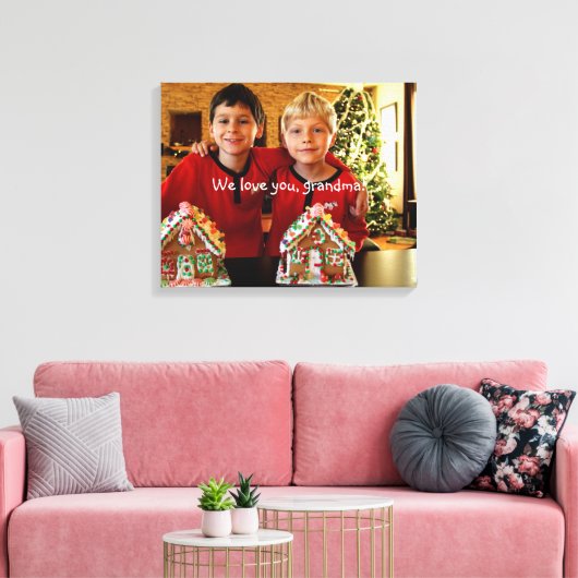 Persoonlijk Cadeau Voor Oma Ingepakt Canvas 20x16 (Insitu (Woonkamer))