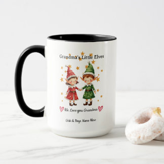 Persoonlijk cadeau voor oma van haar kleine elfjes mok