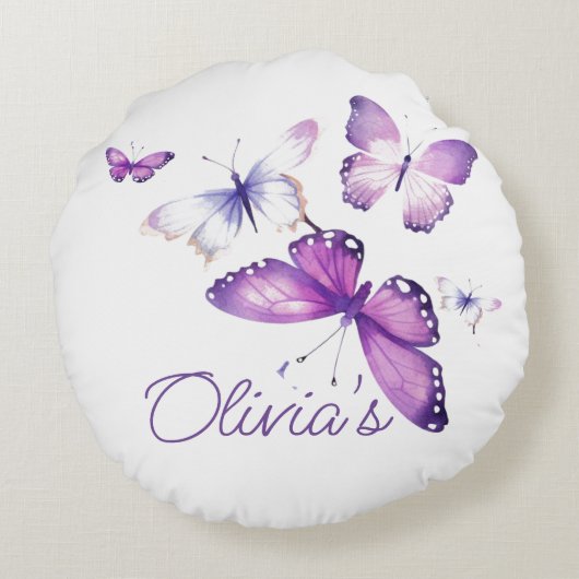 Persoonlijk cadeau voor verjaardagsfeestje Kleine  Rond Kussen (Achterkant)