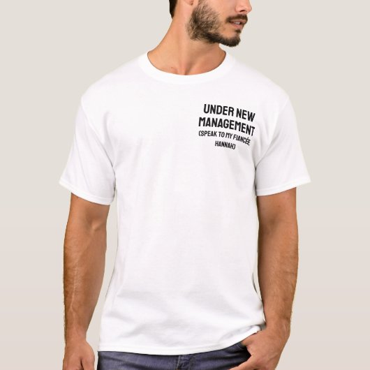 Persoonlijk cadeau voor verloofde man t-shirt (Voorkant)