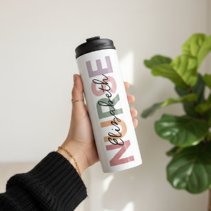 Persoonlijk cadeau voor verpleegster afstuderende  thermosbeker