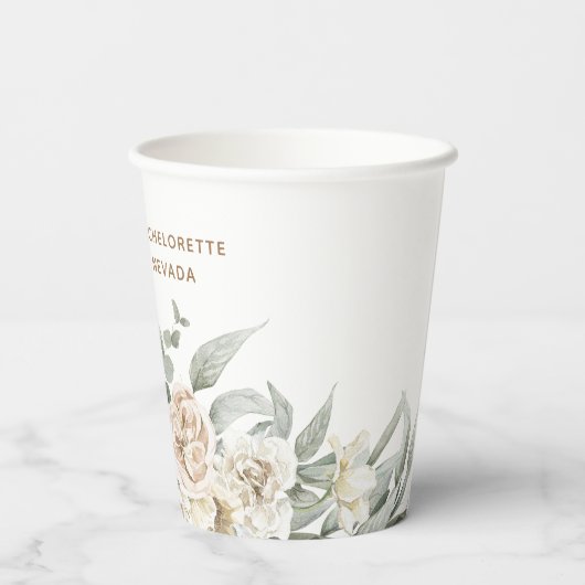 Persoonlijk cadeau voor vrijgezellenfeest papieren bekers (Achterkant)