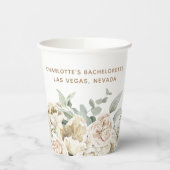 Persoonlijk cadeau voor vrijgezellenfeest papieren bekers (Links)