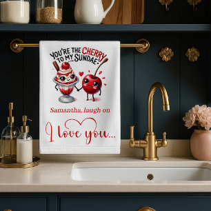 Persoonlijk Cadeau voor Vrouw Funny Food Handdoek