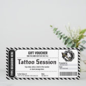 Persoonlijk cadeaubon tattoo geschenkkaart kaart (Staand voorkant)