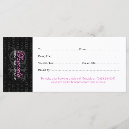 Persoonlijk cadeaubon voor pieklijsten (Achterkant)