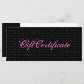 Persoonlijk cadeaubon voor pieklijsten (Voorkant / Achterkant)