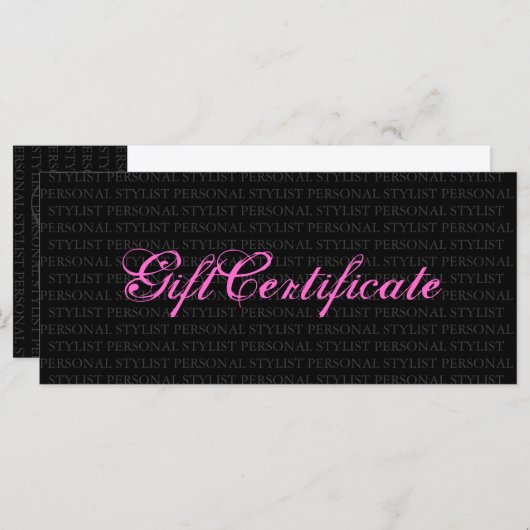 Persoonlijk cadeaubon voor pieklijsten (Voorkant / Achterkant)