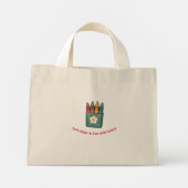 Persoonlijk Cadeaubord voor Leuke Retro Kleuterlei Mini Tote Bag (Achterkant)
