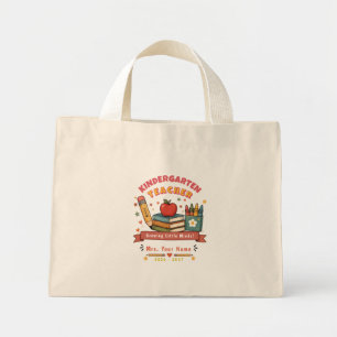 Persoonlijk Cadeaubord voor Leuke Retro Kleuterlei Mini Tote Bag