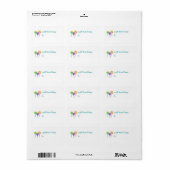 Persoonlijk cadeauetikettelabel -- ballon etiket (Full Sheet)