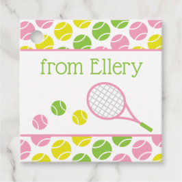 Persoonlijk cadeaukaartje voor preppy tennis bedankjes labels