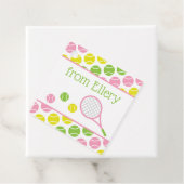 Persoonlijk cadeaukaartje voor preppy tennis bedankjes labels (In situ)