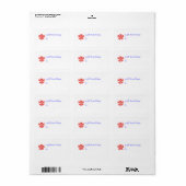 Persoonlijk cadeaukaartlabel -- bloem thema etiket (Full Sheet)